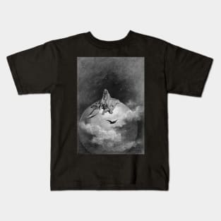 Death and the Moon - The Raven - Gustave Dore Kids T-Shirt